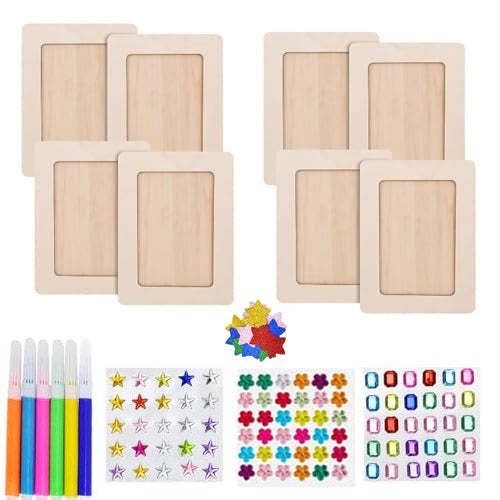 Cadre Photo Bureau Vintage En Bois Lignes Claires - Format 7.75x9.5 Pouces