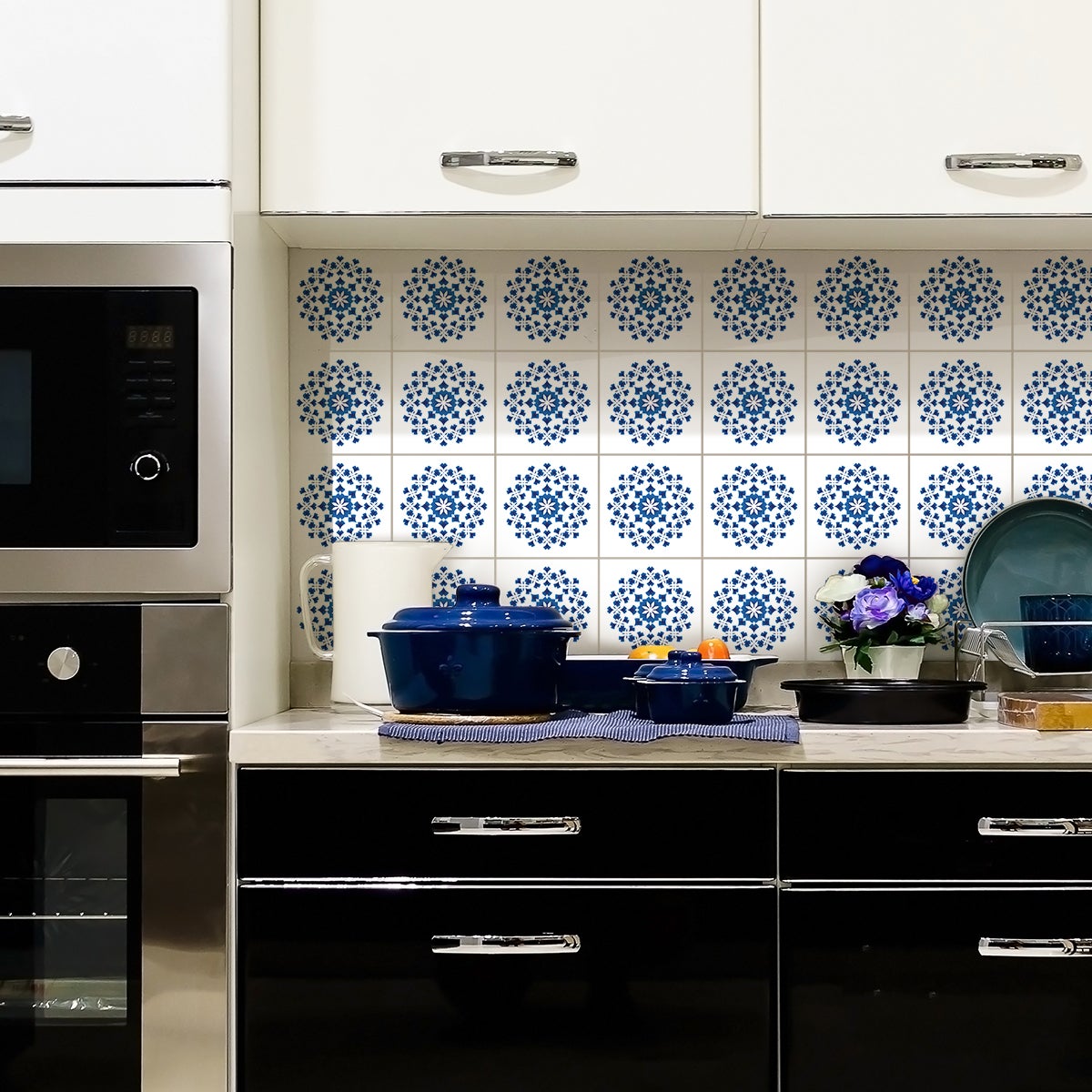24 vinilos azulejos bohemio nayelie - adhesivo de pared - revestimiento sticker mural decorativo - 24stickers15x15cm