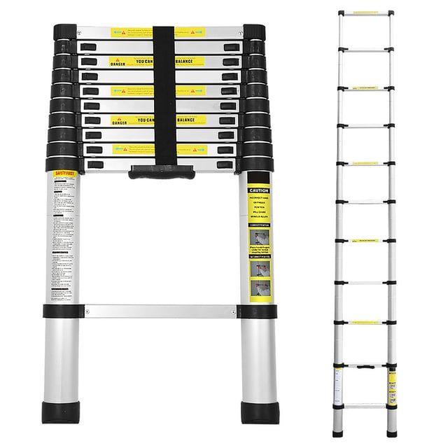 Scala telescopica allungabile fino a 150 kg Stabile scaletta in alluminio 3,2 m