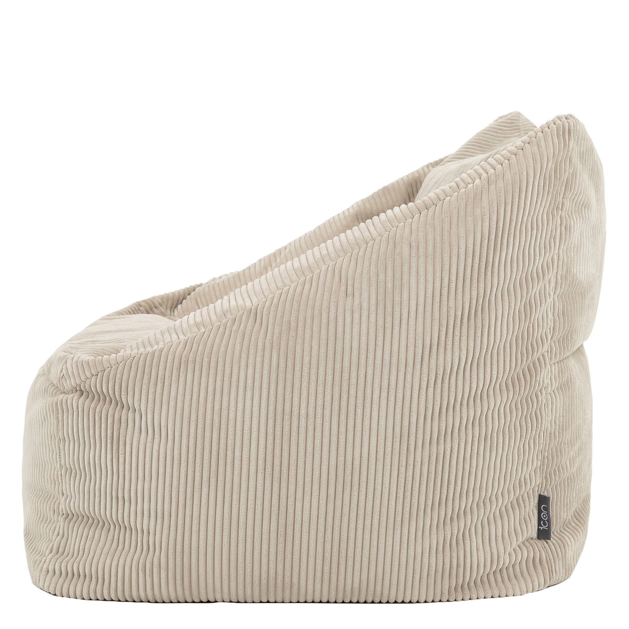 Pouf poltrona Icon in velluto a coste beige, soggiorno, camera da letto, 97x84cm Oeko-Tex® - 5