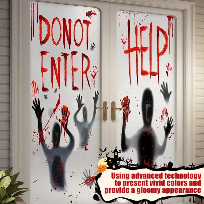 Decorazioni di Halloween, 8 fogli da 67 pezzi, adesivi per finestre con impronte di mani insanguinate, spaventose decalcomanie per finestre di Halloween, decorazioni per interni ed esterni Decorazioni di Halloween, 8 fogli da 67 pezzi, adesivi per finestre con impronte di mani insanguinate, spaventose decalcomanie per finestre di Halloween, decorazioni per interni ed esterni