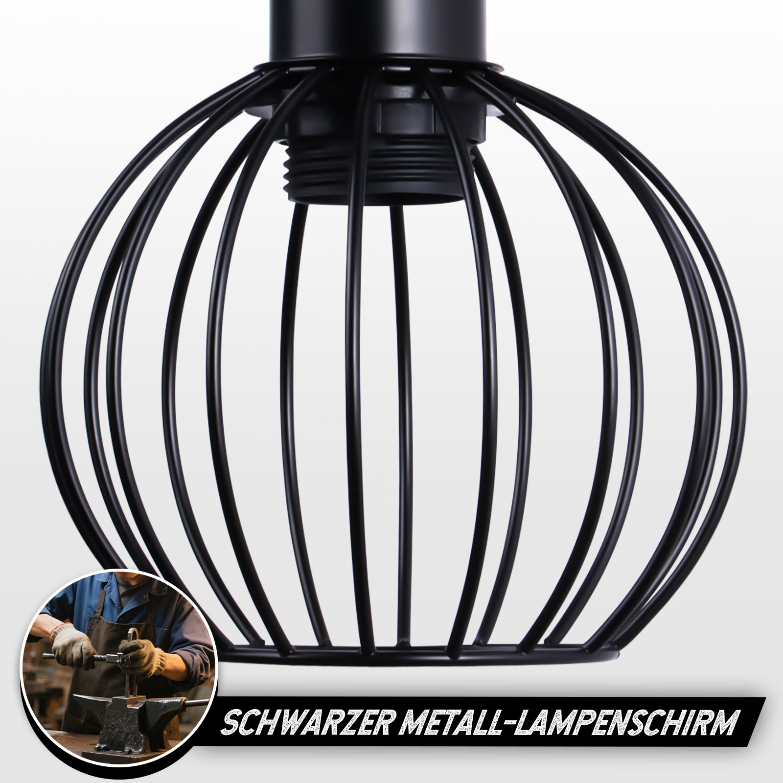 ZMH Lampadaire Noir vintage Douille E27 2 flammes design industriel métal 151cm - sans ampoule - 5