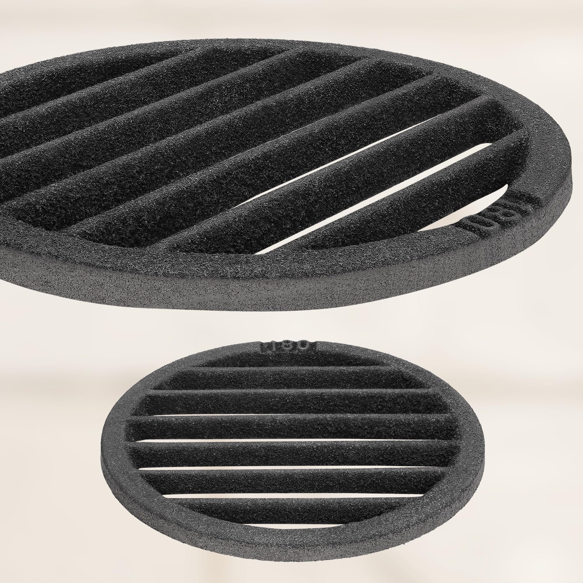 Grille de Cheminée en fonte diamètre 18 cm - Grille en fonte carrée - Résiste aux températures élevées - KOTARBAU - 7