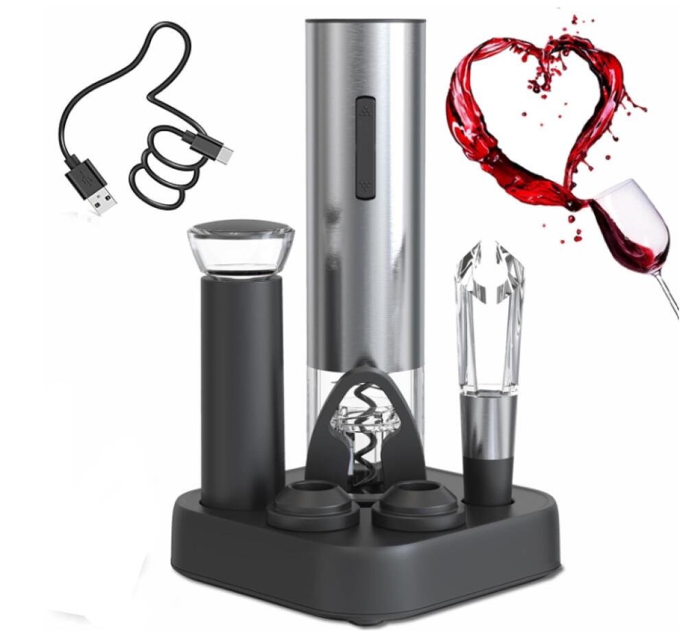 Cavatappi elettrico ricaricabile, Apribottiglie Vino Elettrico 6 In 1