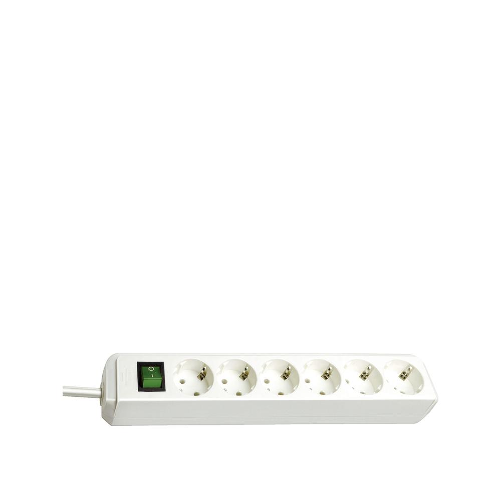 Brennensthul Base Múltiple Eco-Line Con Interruptor (6 Tomas Y 1.5 M) Brennenstuhl 1159520015 Blanca , Leroy Merlin