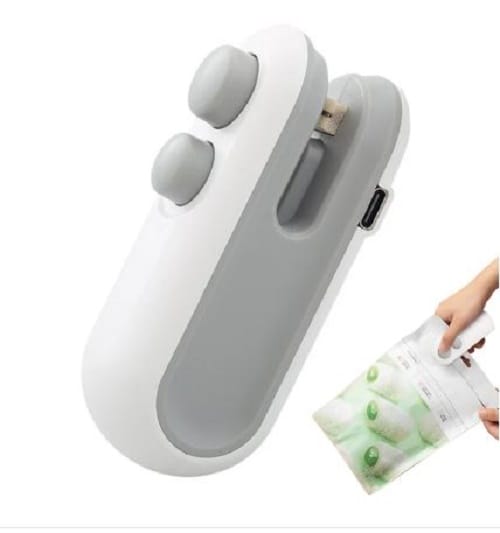Sigillatrice Sacchetti Mini USB Ricaricabile - Taglia E Sigilla, 2 In 1 Con Base Magnetica Per Frigo - Foto 9