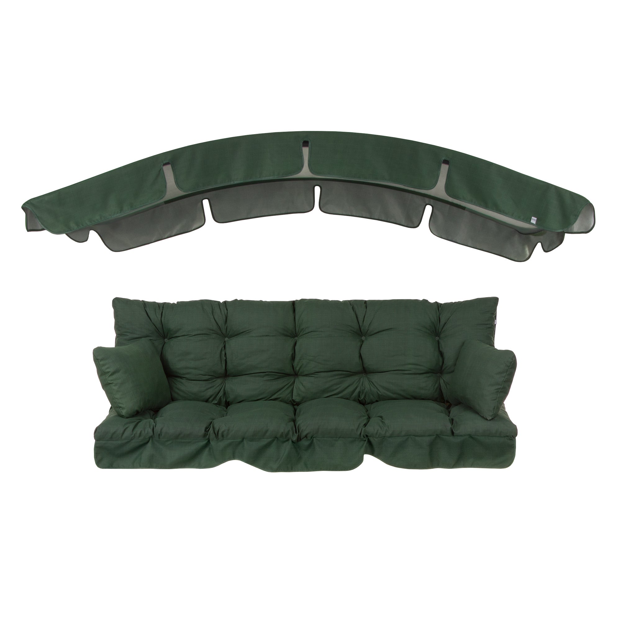 Poduszki na huśtawkę 170 cm z daszkiem Ravenna ciemnozielone Patio