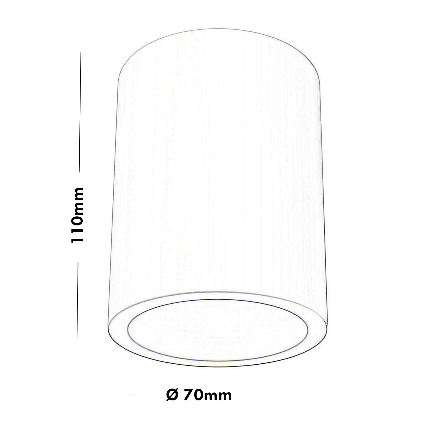 Plafoniera LED GU10 gesso faretto cilindro soffitto luci salotto salone cucina - 4