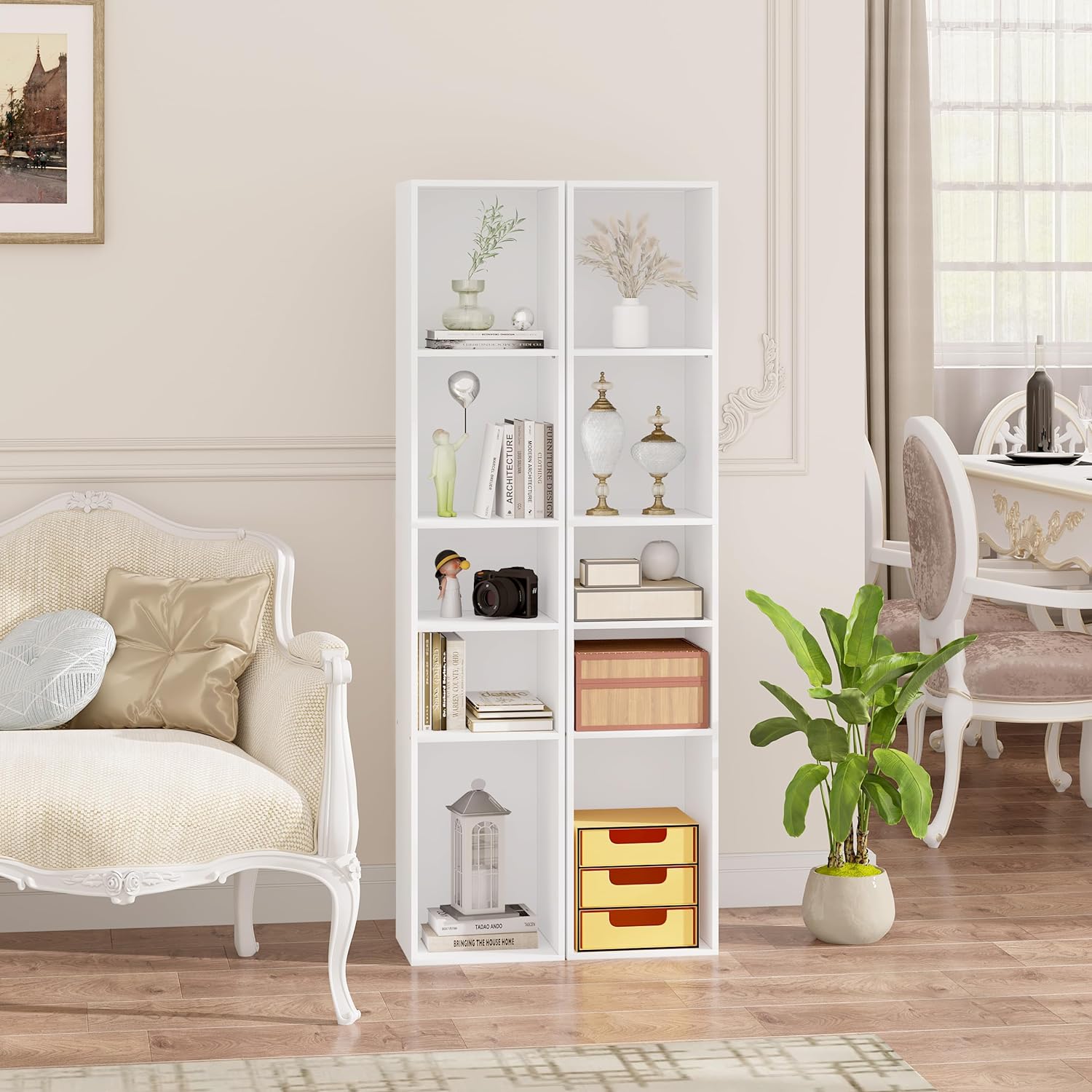 Bibliothèque pour Bureau Blanc H. 151 x l. 30 x P. 26 cm - 6