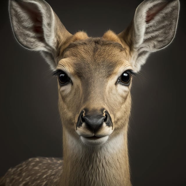 Tableau sur verre biche 30x30 cm