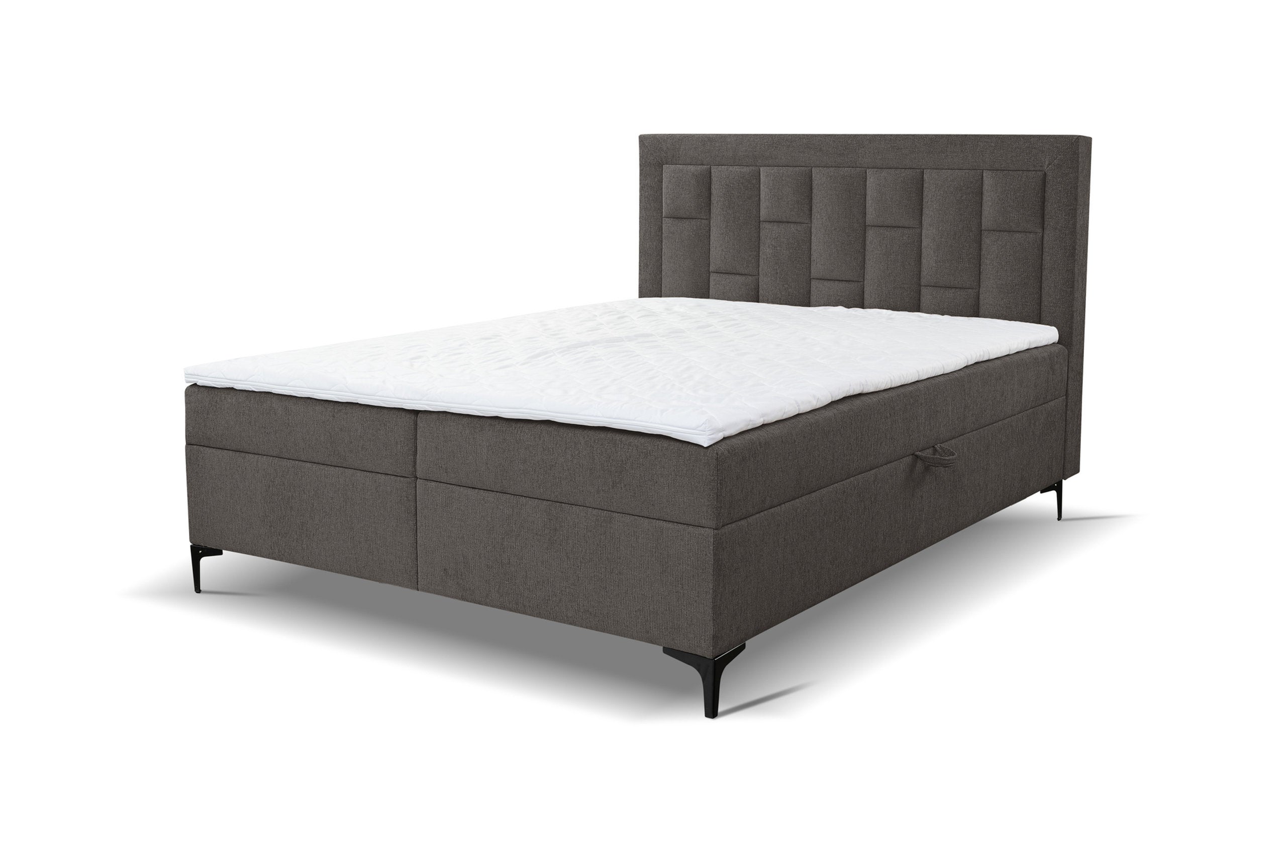 Lit boxspring VENEZIA avec 2 coffres de rangement, lit rembourré ...