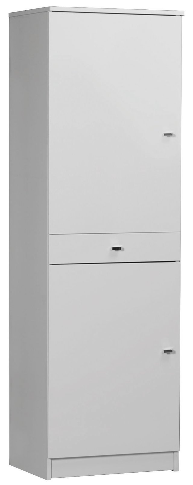 ARMOIRE 2 PORTES +1 TIROIR 46X34X147 BLANC