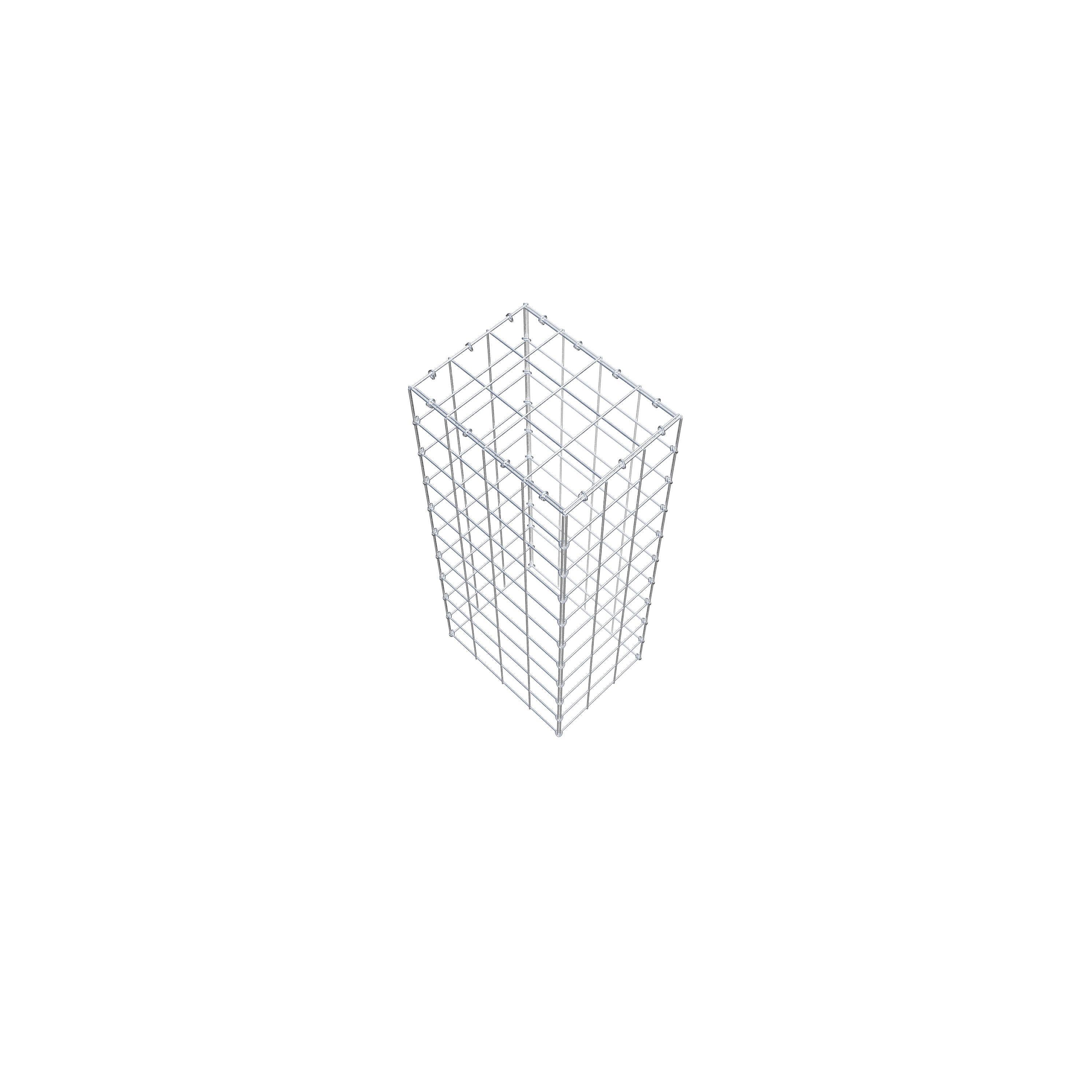 Gavión para apilar en acero galvanizado 100x40x30cm (LxAxP), malla 10 x 10cm, Anillo en C, sin rejilla inferior - 4