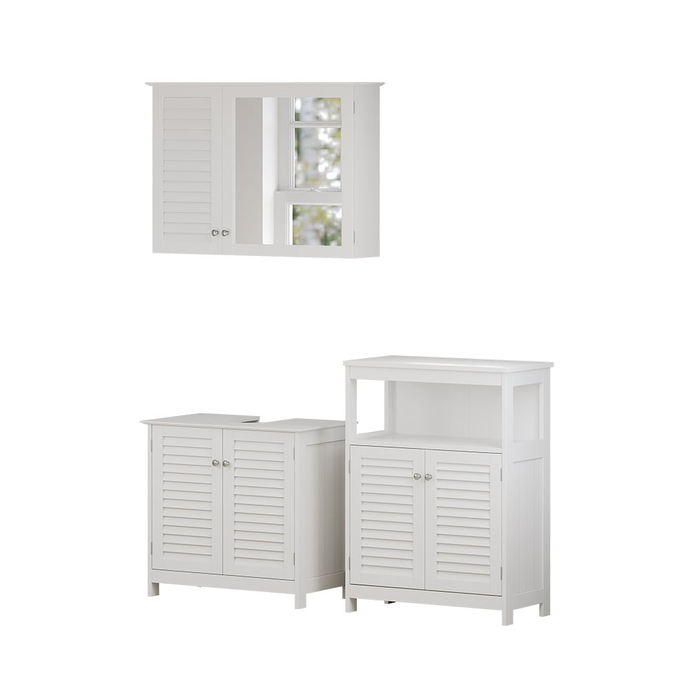 Vicco Zestaw mebli łazienkowych Riad, Biały, 3 części, opcja 6