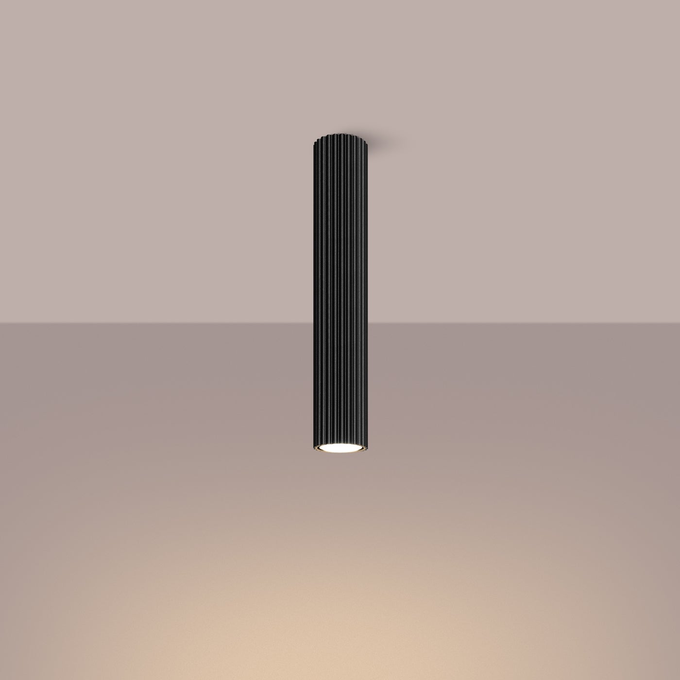Plafon GLOOW 40 czarny LED 3000K - 6.5x6.5x40cm Sollux