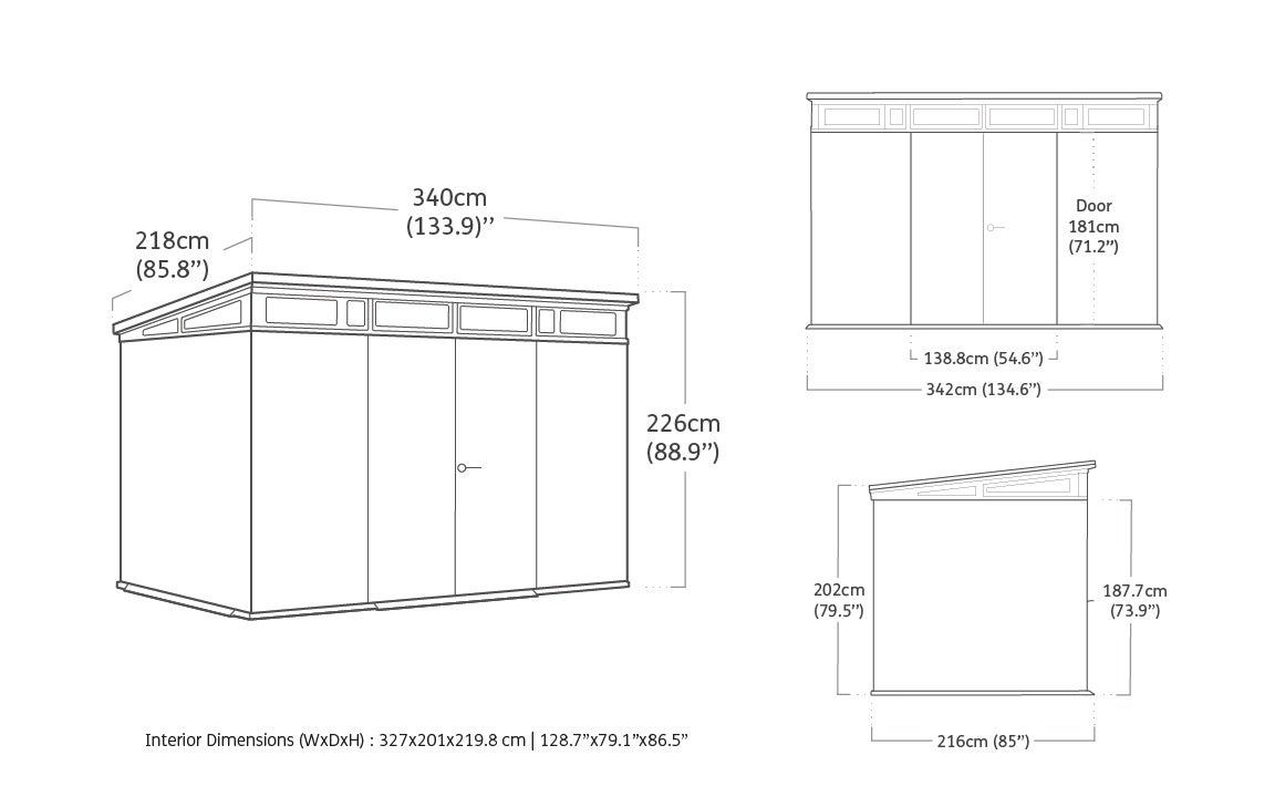 Abri de jardin Signature 117 - Aspect bois Douglas - 7,4m - KETER - 9