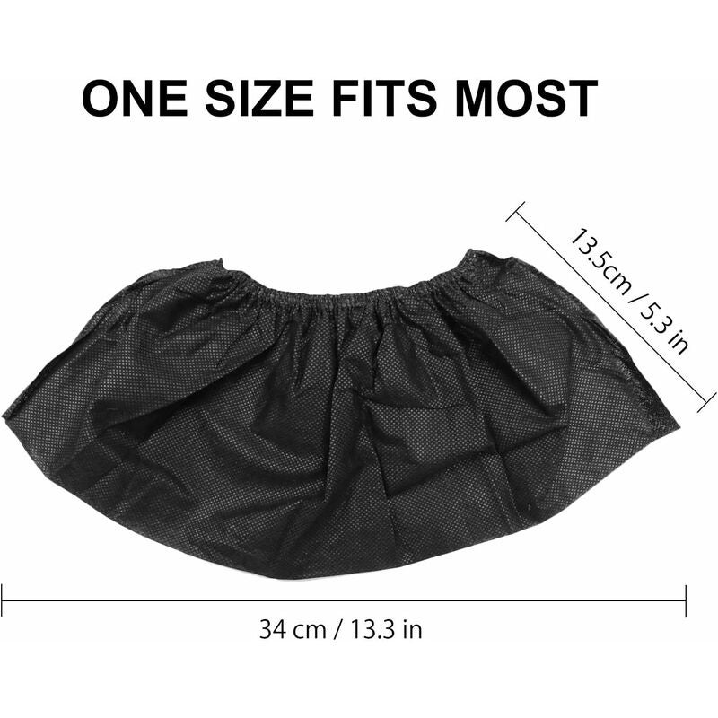 Couvre-chaussures de travail - Paquet de 100 élégants noirs taille unique durables antidérapants (noir) - 4