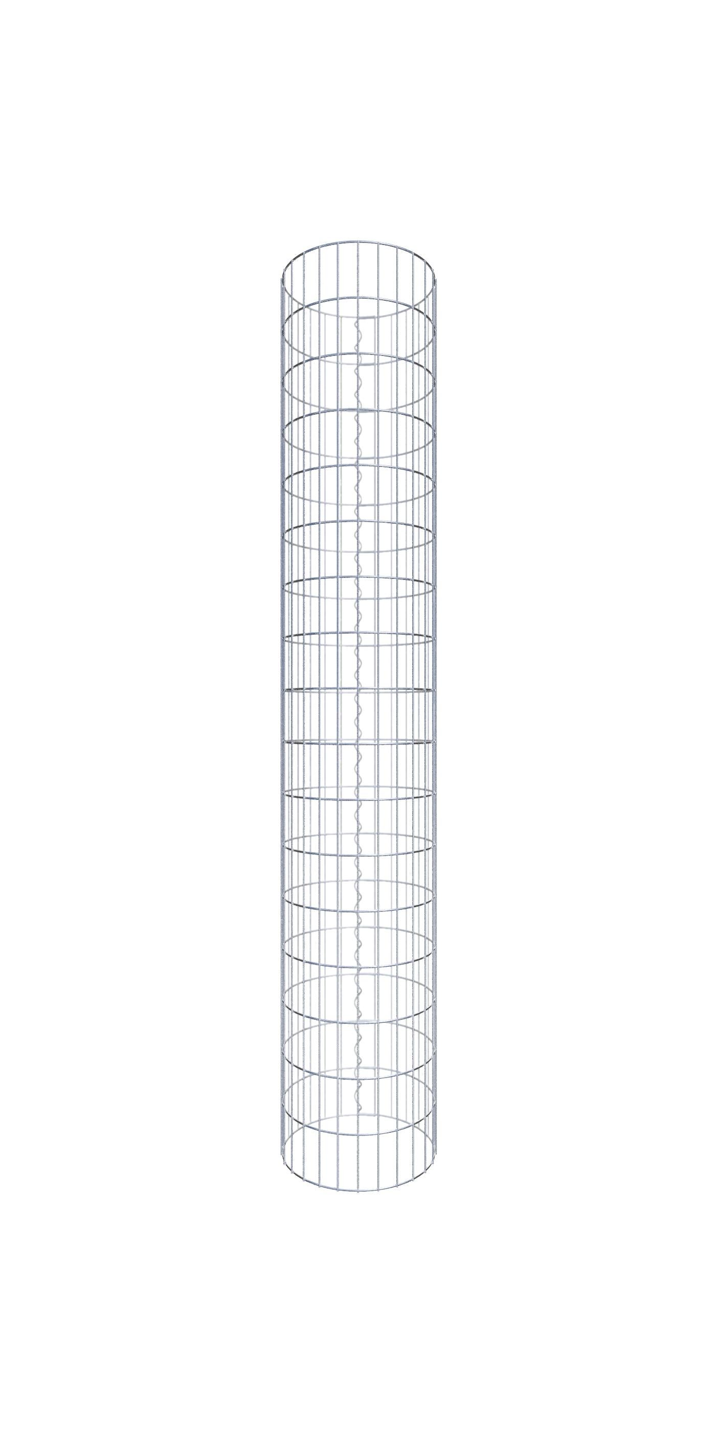 Kolumna gabionowa o średnicy 42 cm, okrągła MW 5 x 10 cm - Wysokość: 1,70 m