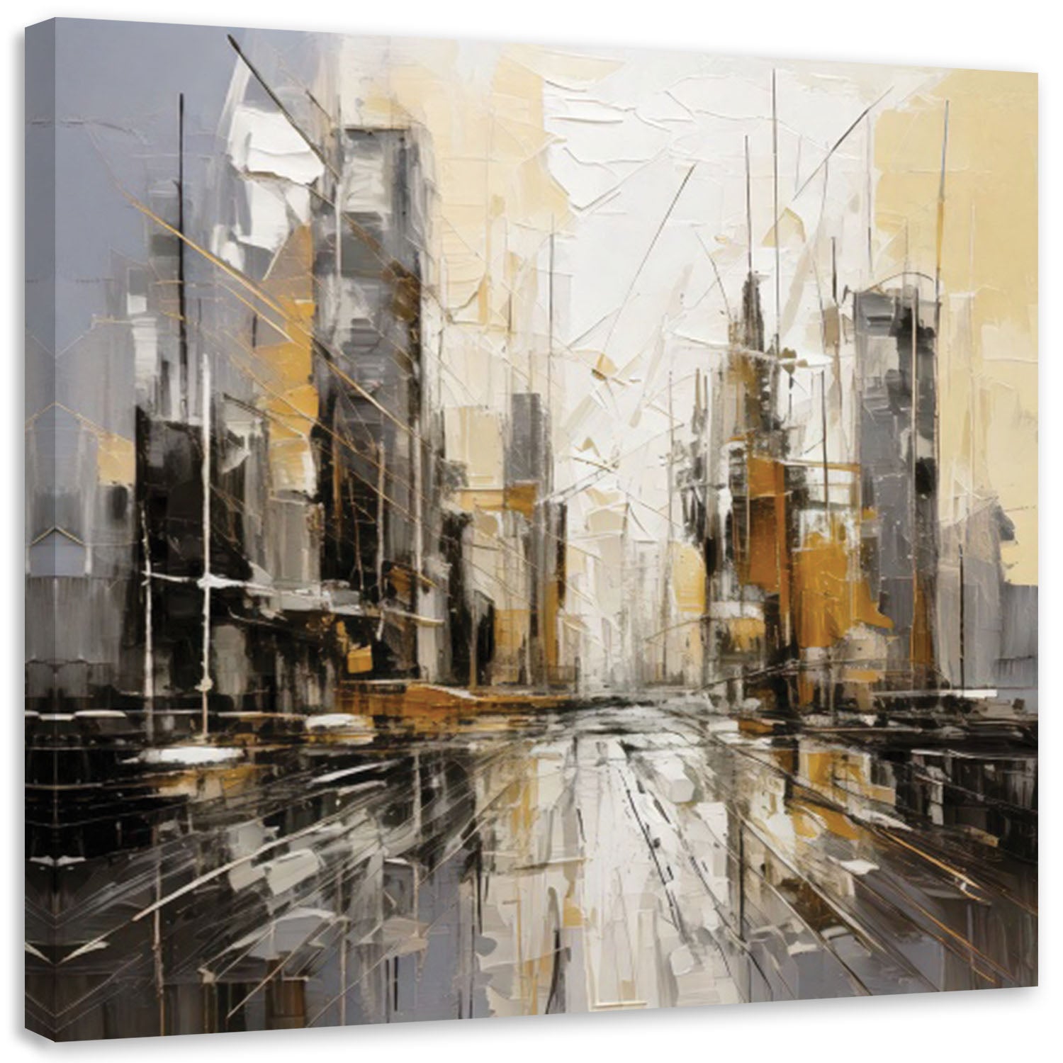 Obraz, Miasto Abstrakcja Nowoczesna 60x60
