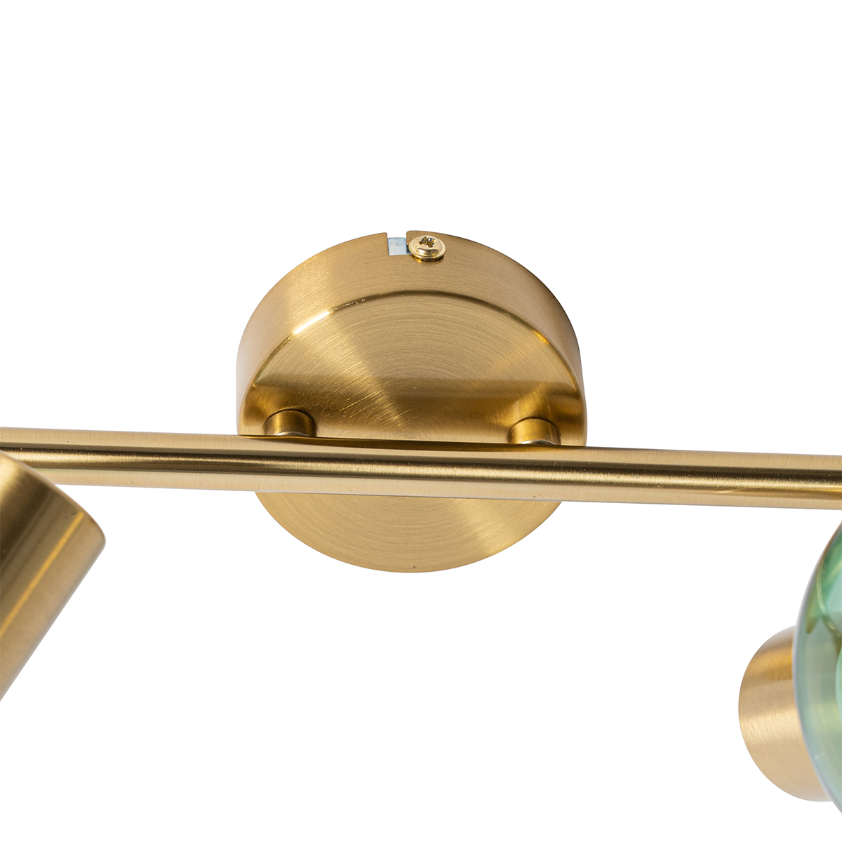 Spot Art Déco doré avec verre vert 2 lumières - Vidro - 8