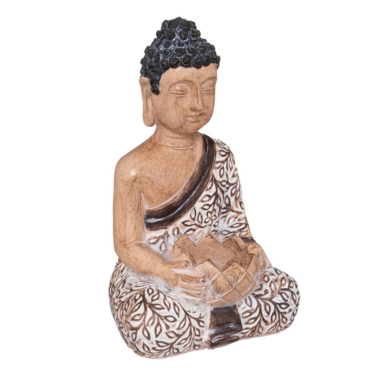 Atmosphera - estatuilla bouddha sentado - resina h22 -5 cm