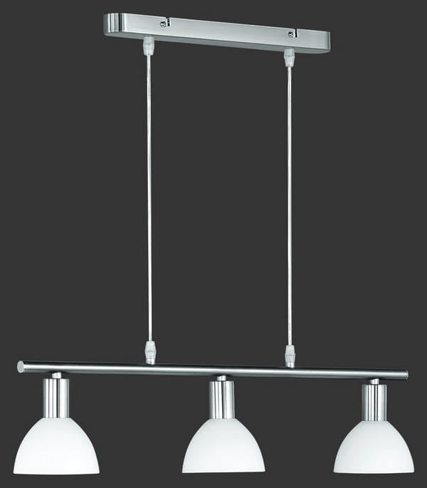 Lampa wisząca Dallas srebrno-biała 3xE14x40W wym: 120 x 61 x 11 cm metal RL