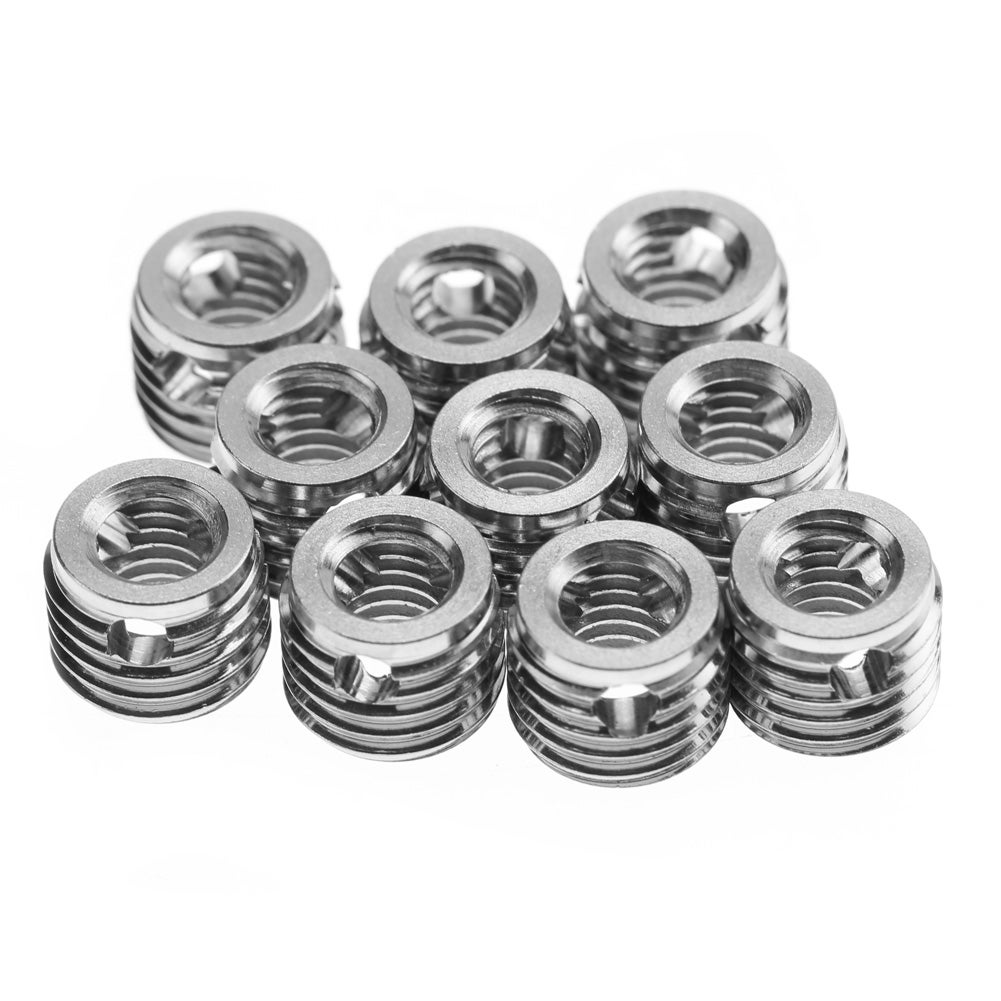 20 Inserts Filetés Auto-taraudeurs Acier Carbone - Réparation Filetage M2 à M12 - Pour Métal, Plastique, Aluminium