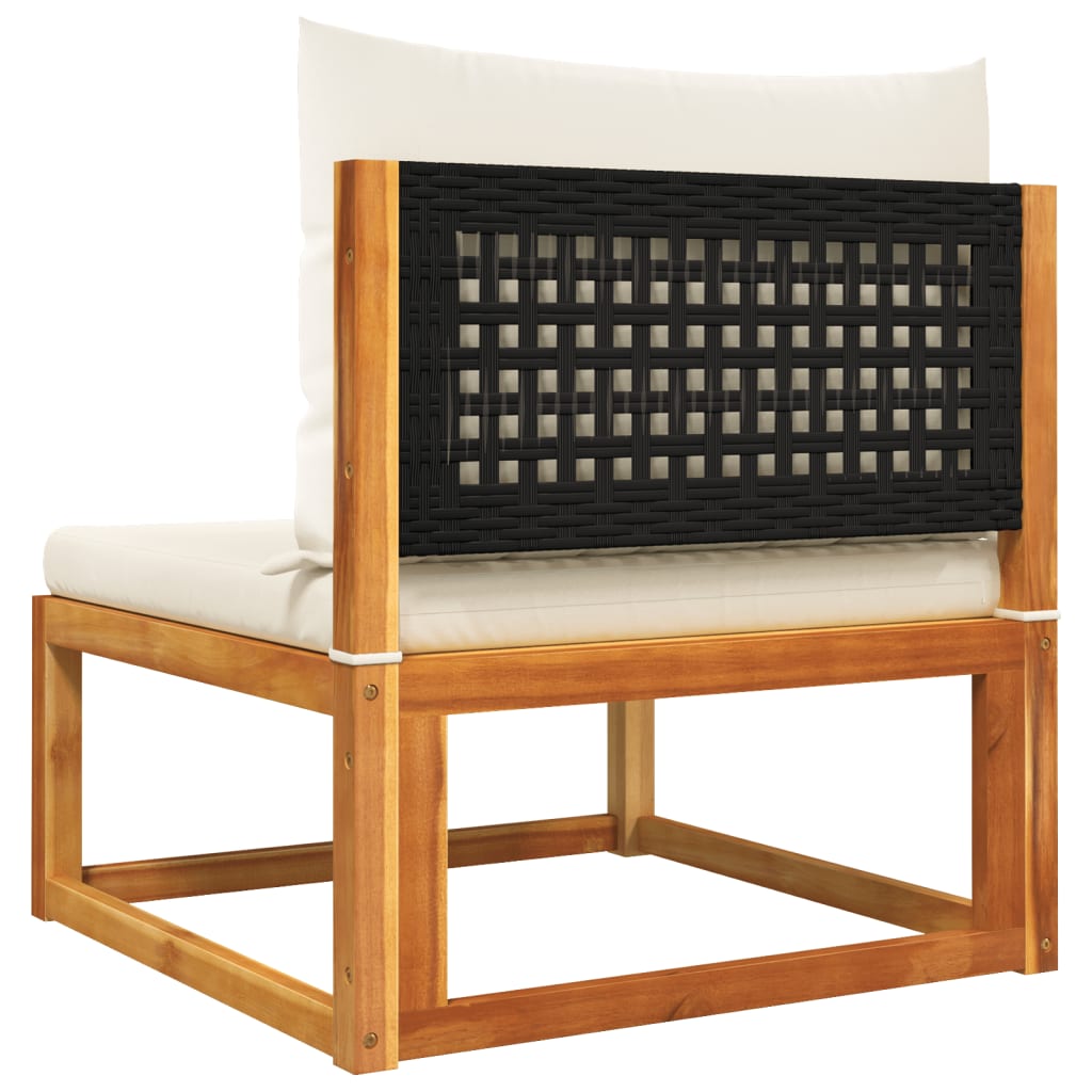 Maison Exclusive - Ensemble de canapés de jardin 3 pièces avec coussins en bois d'acacia et rotin - 7