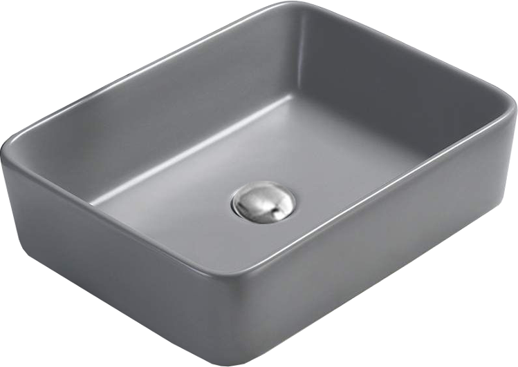 Mexen Catia umywalka nablatowa 48 x 37 cm, szara jasna mat - 21314861
