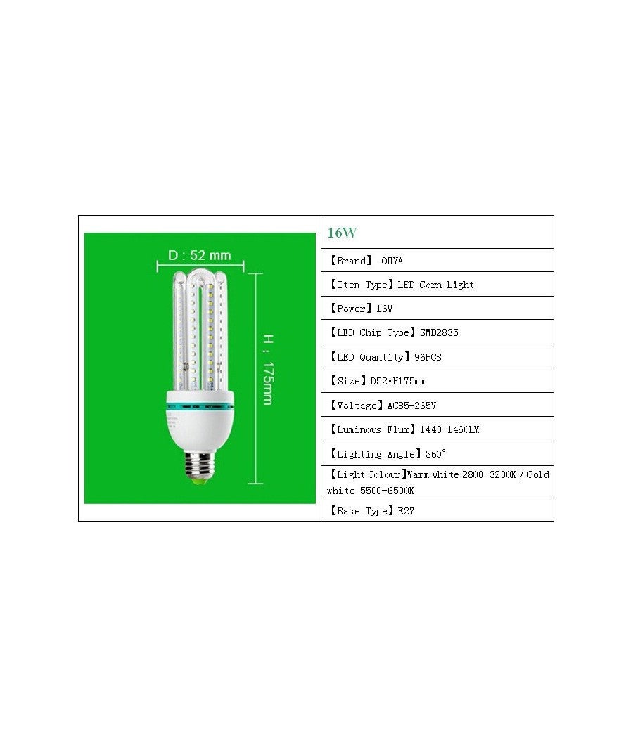 Trade Shop - Lampada Lampadina Led Faretto Di Ultima Generazione Ultra Luminosi Ed Efficienti - Bianco Freddo-16 Watt -e27- - 2