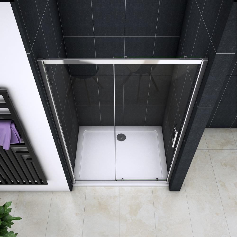 Porte de douche coulissante 110cm en niche Hauteur 190cm porte de douche Océan - 4
