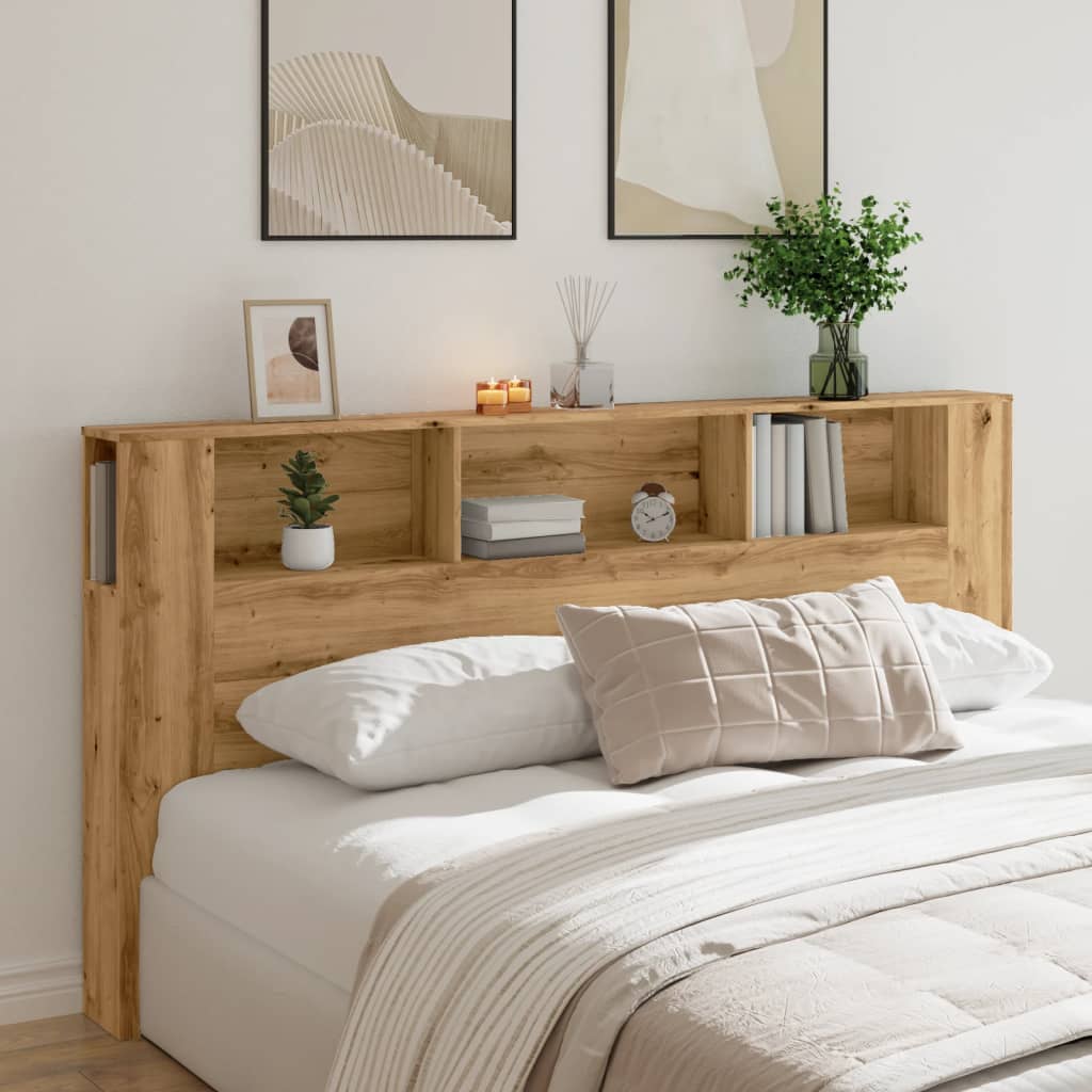 Armoire de tête de lit，Décoration murale chêne artisanal 200x18,5x102,5 cm CFW474151 - 3