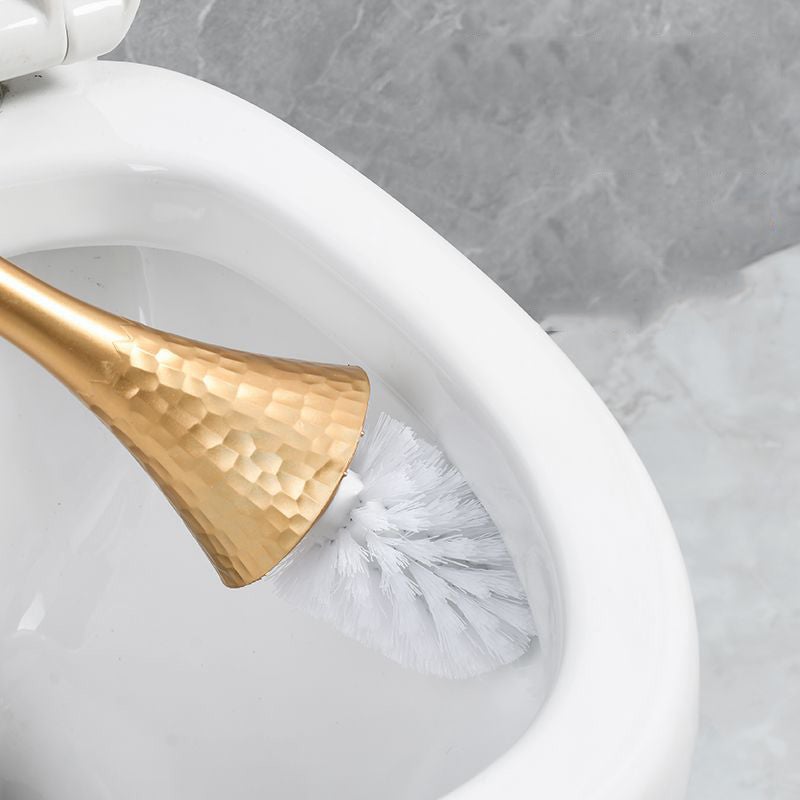Brosse de toilette domestique à long manche avec brosse de nettoyage de base pour salle de bain, toilettes, or - 4