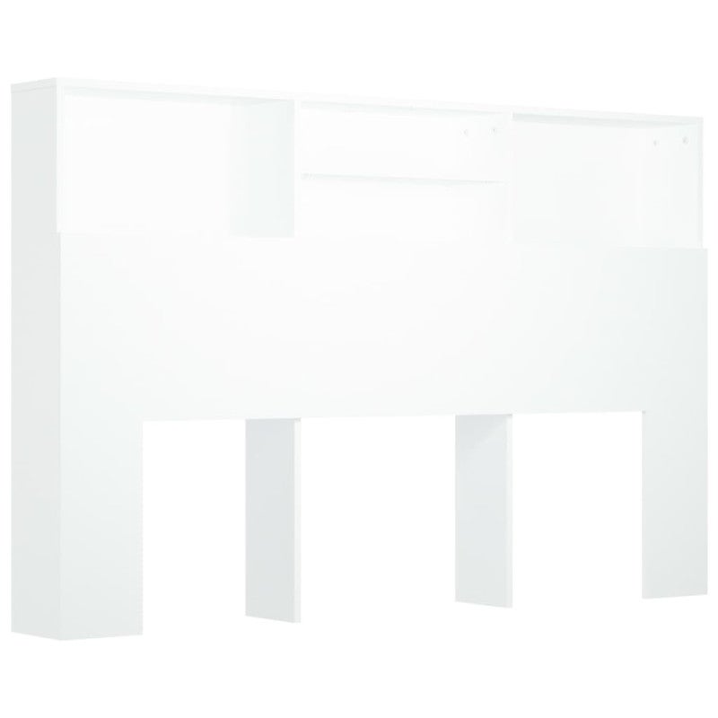 Armoire de tête de lit Blanc 160x19x103,5 cm - 2