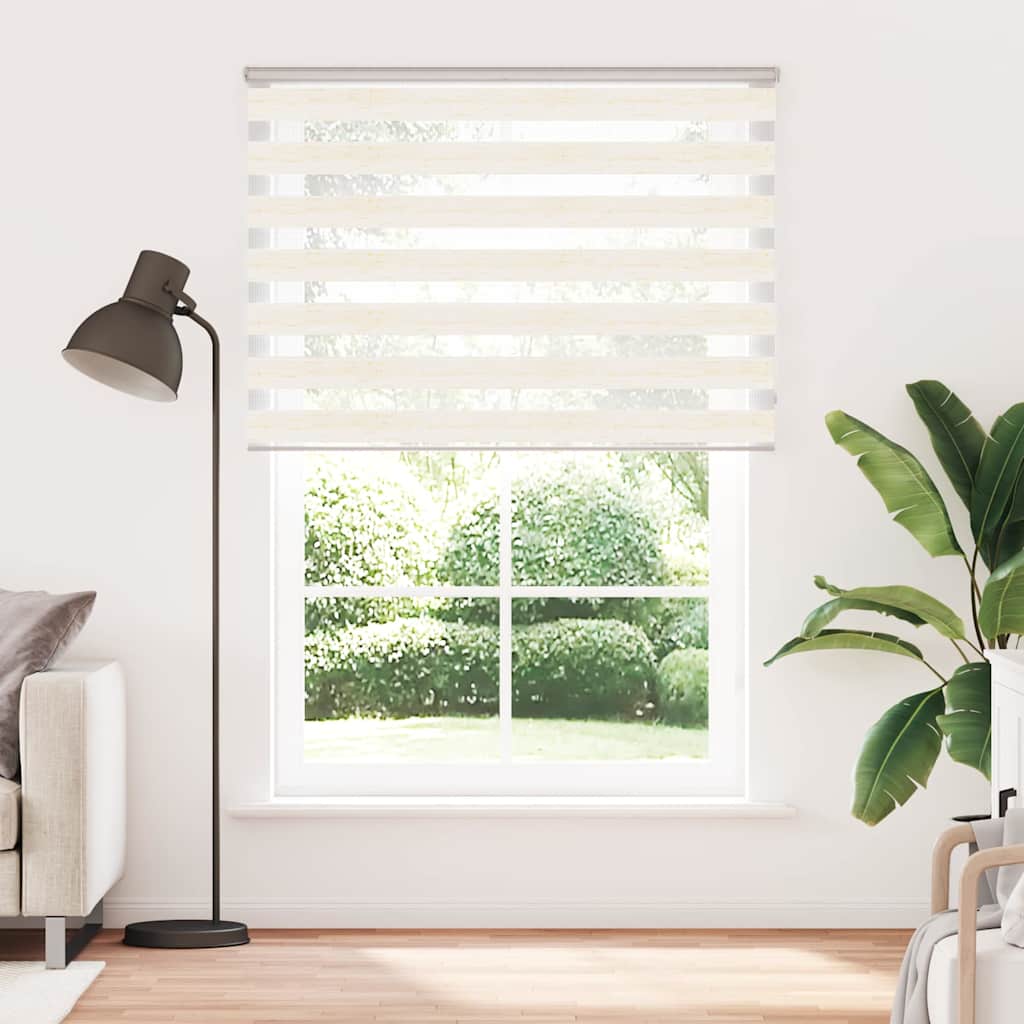 Estor cebra de tejido de poliéster beige mármol, 155,9 cm de ancho - 2