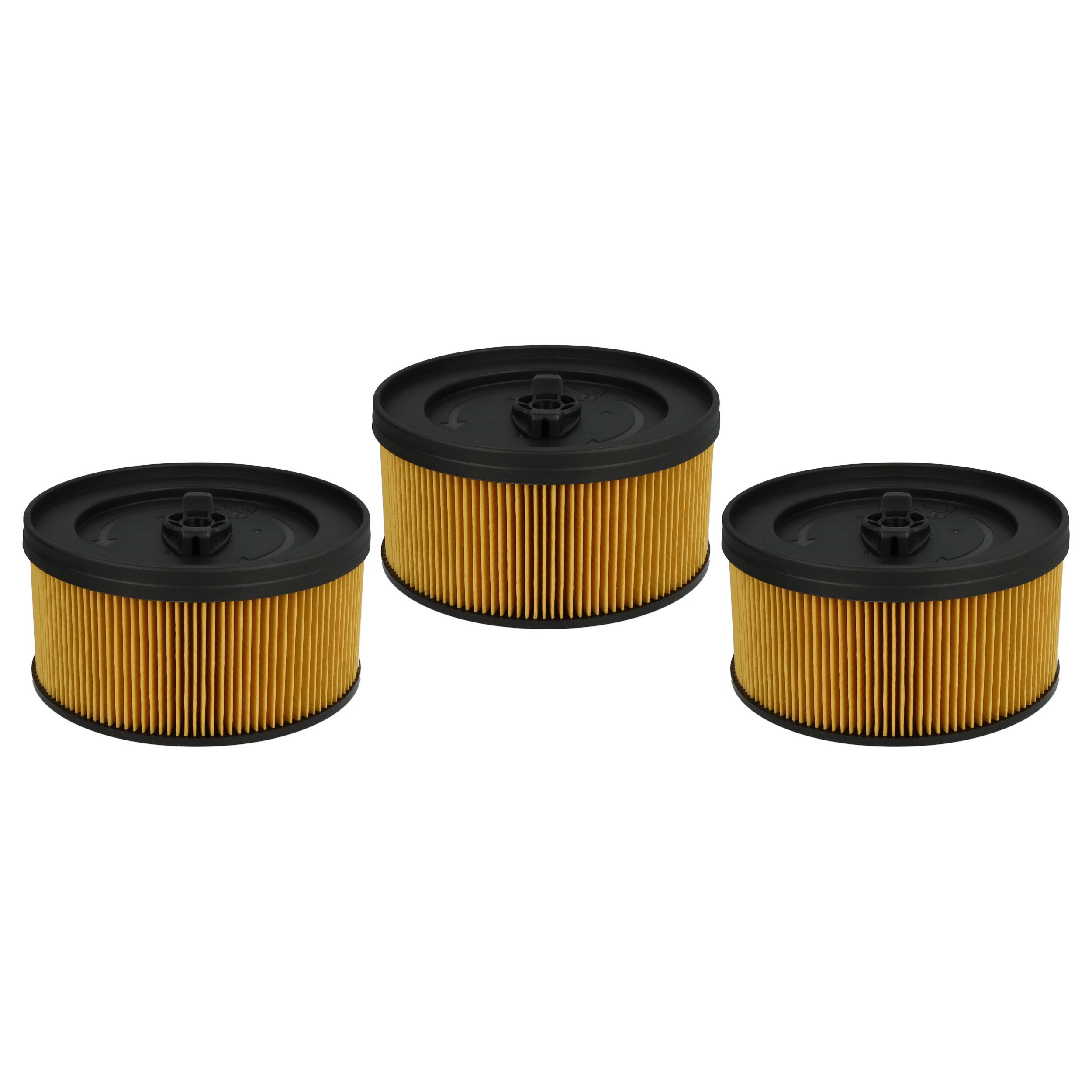 vhbw Lot de 3x filtres à cartouche compatible avec Kärcher WD 4.500, WD 5, WD 5.200M, WD 5.300 aspirateur à sec ou humide - Filtre plissé - 5