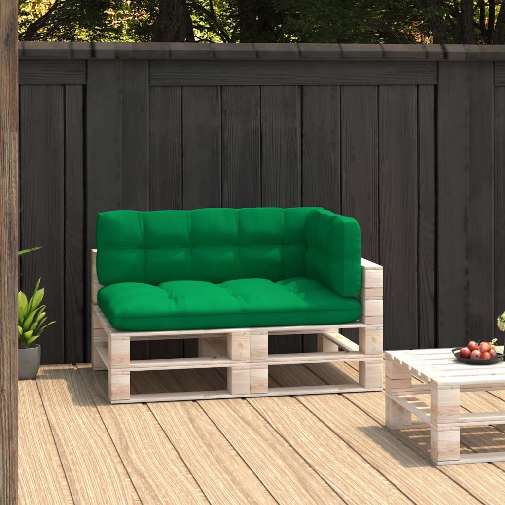 Maison exclusive - cojines para palets 3 unidades tela verde