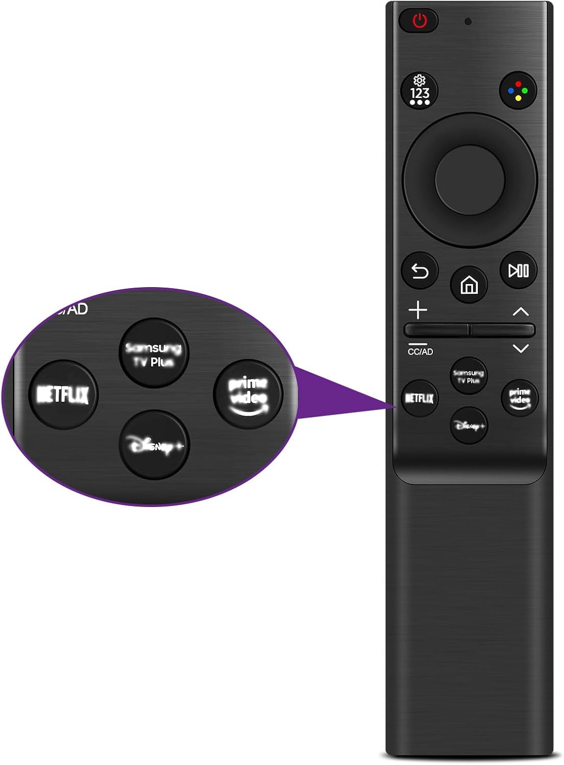 Zamiennik pilota Samsung Uniwersalny pilot do telewizora Samsung Smart TV QLED/LED/LCD/OLED HDTV 4/8K UH (do Samsung BN59-01388)