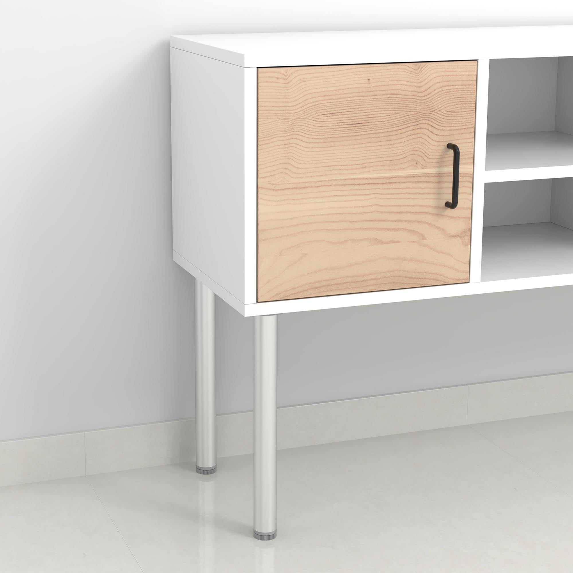 Pied de meuble rond | Style fonctionnel | Fabriqué en aluminium | Finition anodisée mate | Mesures 40*40*400mm | Hauteur : 40 cm | Installation - 4