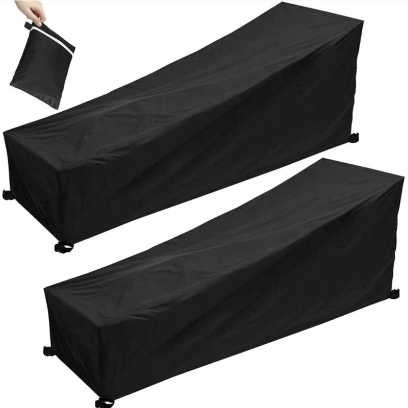 Pokrowiec ochronny na meble ogrodowe (zestaw 2 szt.), 200 x 75 x 40/70 cm, wodoodporny, 2 szt. pokrowca na leżak