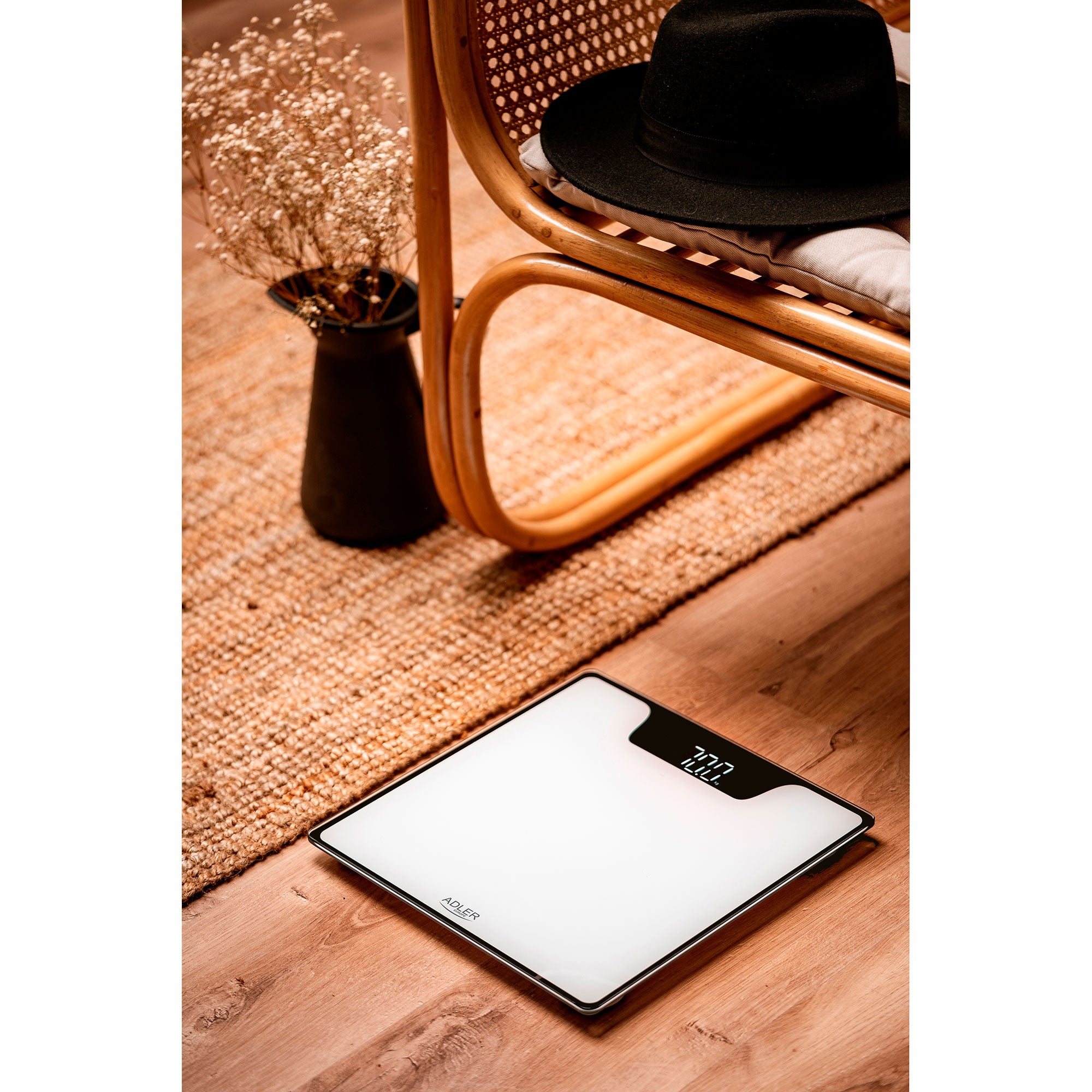 Bilancia Pesapersone Digitale Alta Precisione 180Kg, Display LED Autospegnimento Adler Bianco AD8174W - 3