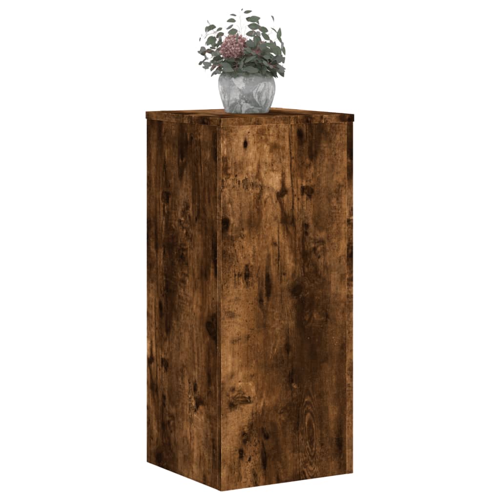 Support pour plantes, 2 pièces, chêne fumé 30 x 30 x 70 cm - 8