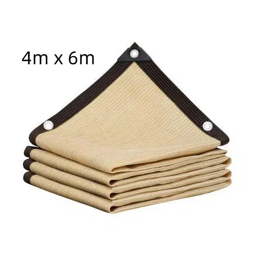 Voile D'ombrage 6x6 M Beige - Filet Respirant Protection UV Pour Terrasse, Jardin, Piscine - Extérieur Durable
