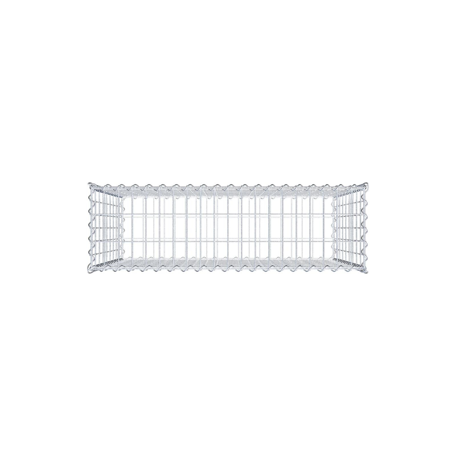 Gabiona - Gavión de acero galvanizado 100x90x30cm (LxAxP), malla 5 x 10cm, Espiral, jaula metálica para muro o jardín - 4