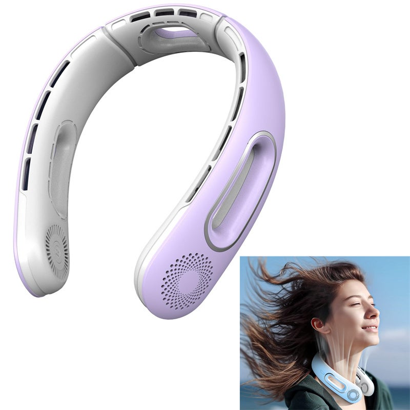 Przenośny wentylator na szyję, bezłopatkowy wentylator na szyję, ładowalny, chłodzący 360°, przenośny wentylator USB do użytku w podróży i na zewnątrz