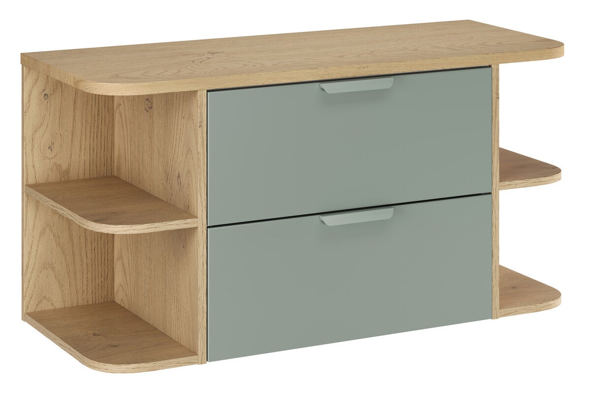 Szafka łazienkowa ASTER GREEN 100 cm zielony mat z blatem