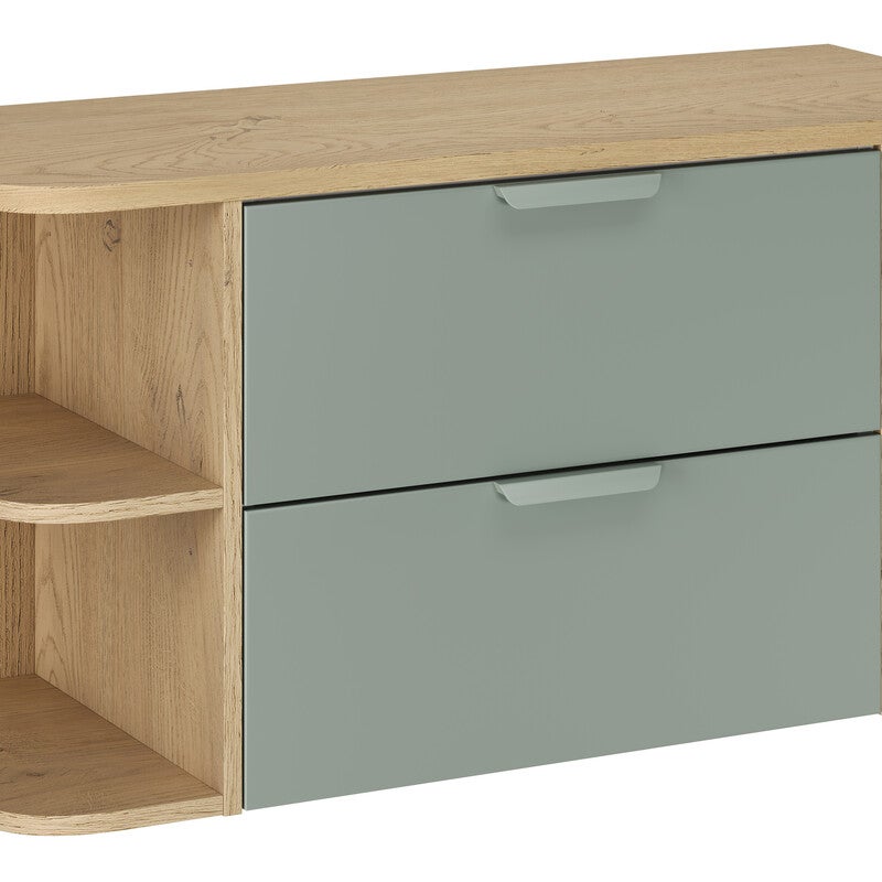 Szafka łazienkowa ASTER GREEN 100 cm zielony mat z blatem