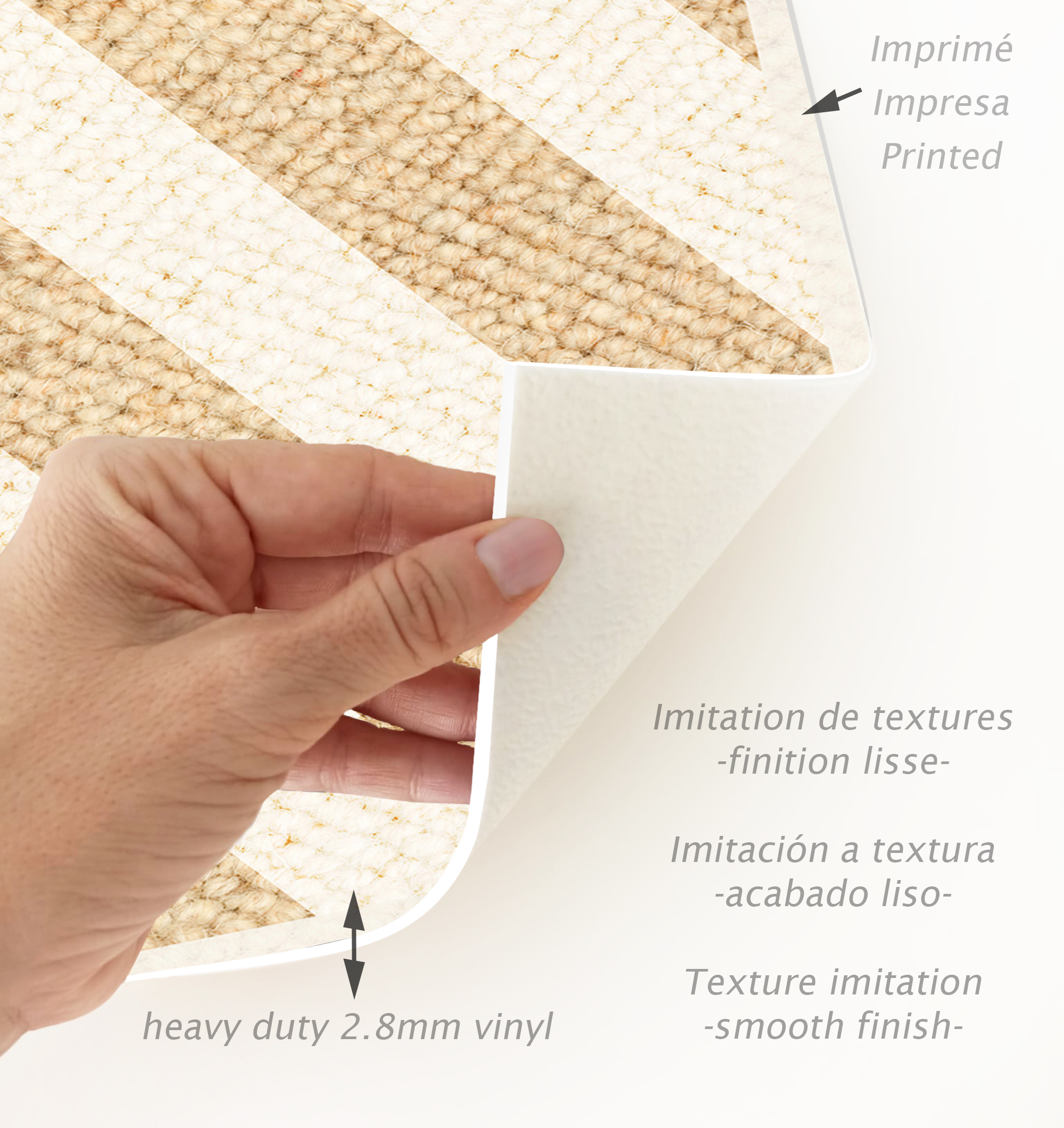 Tappeti in vinile, Cairo 50x100 cm - PVC stampato, lavabile, ignifugo, per salotto e cucina - 3