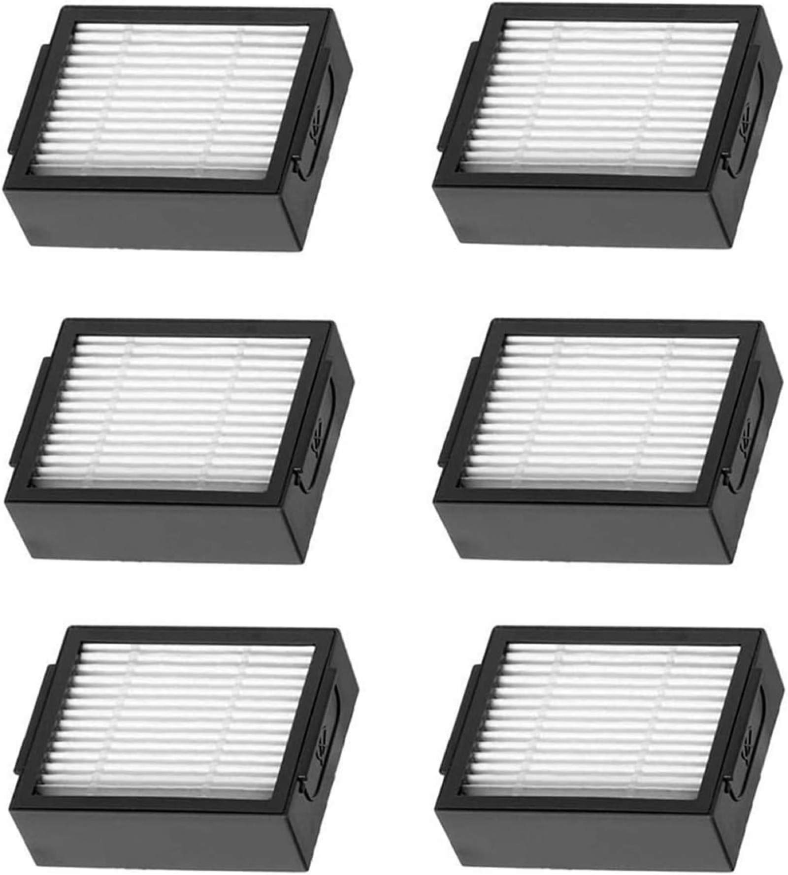 Zestaw 6 filtrów zamiennych do odkurzaczy Roomba serii EI i J: E5, E6, i7, i7+, i6, i6+, i3, i3+, i4, i4+, i8, i8+, J5, J5+