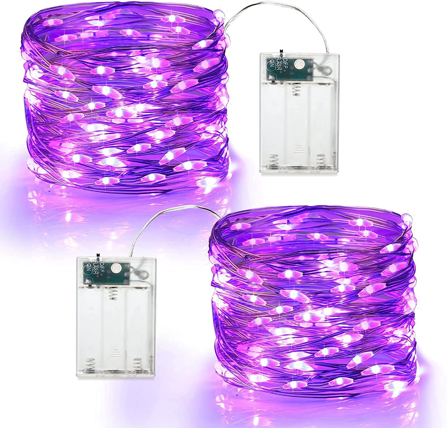Mini Lumières LED 50 Pièces – Violet/Rose – Piles AG3 Incluses – Décoration, Bricolage, Maquettes Et Tentes